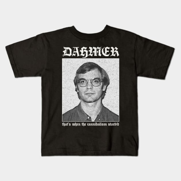 Jeffery Dahmer †††† 90s Style Nihilism Design Kids T-Shirt by unknown_pleasures